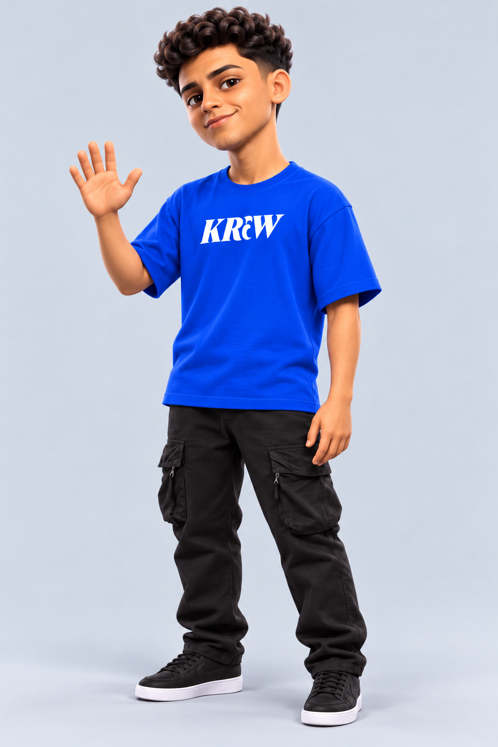 Personagem de Nobru, acenando